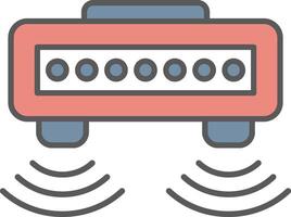 Motion Sensor Line Filled Light Icon vector