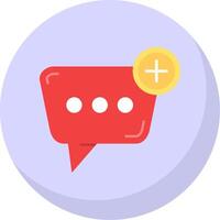 New message Glyph Flat Bubble Icon vector