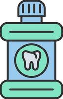 Mouthwash Line Filled Light Icon vector