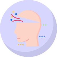 Open mind Glyph Flat Bubble Icon vector