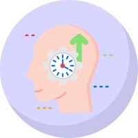 Productivity Glyph Flat Bubble Icon vector