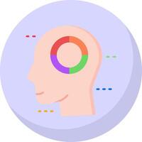 Sensitivity Glyph Flat Bubble Icon vector