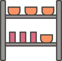 Rack Line Filled Light Icon vector