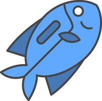 Surgeonfish Line Filled Light Icon vector