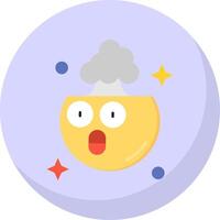 Exploding Glyph Flat Bubble Icon vector