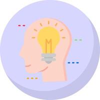 Idea Glyph Flat Bubble Icon vector