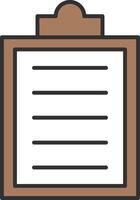 Clipboard Line Filled Light Icon vector