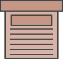 Storage Box Line Filled Light Icon vector