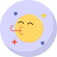 Congratulation Glyph Flat Bubble Icon vector