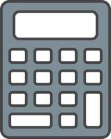 Calculator Line Filled Light Icon vector