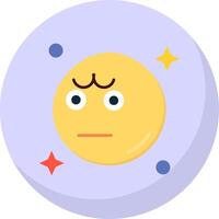 Angry Glyph Flat Bubble Icon vector