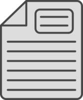 Note Line Filled Light Icon vector