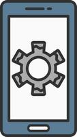 Setting Line Filled Light Icon vector