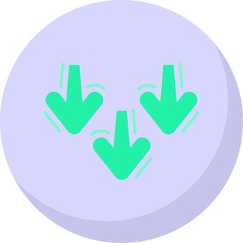 Decrease Glyph Flat Bubble Icon vector