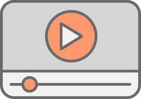 Video Playe Line Filled Light Icon vector