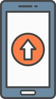 Upload Line Filled Light Icon vector