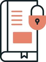 Secure Book Vector Icon