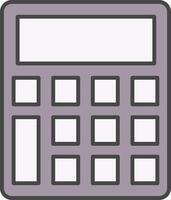 Calculator Line Filled Light Icon vector