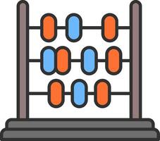 Abacus Line Filled Light Icon vector