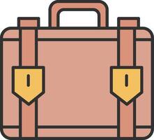 Suitcase Line Filled Light Icon vector