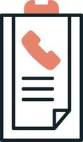 Call list History Vector Icon