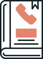 icono de vector de libreta de telefono