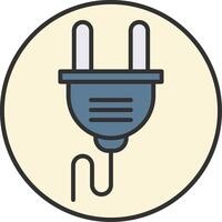 Plug Line Filled Light Icon vector