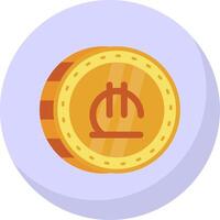 Lari Glyph Flat Bubble Icon vector