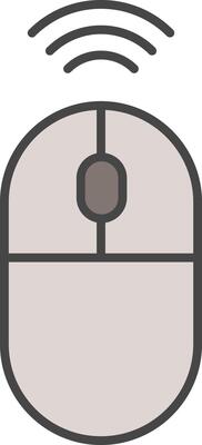 Wireless Mouse Line Filled Light Icon