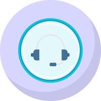 Music Glyph Flat Bubble Icon vector