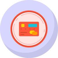 Pay Glyph Flat Bubble Icon vector
