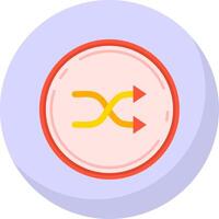 Random Glyph Flat Bubble Icon vector