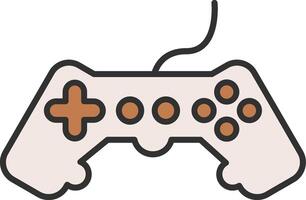 Game Line Filled Light Icon vector