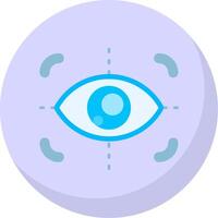 Focus Glyph Flat Bubble Icon vector