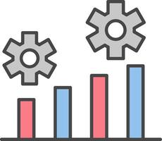 Business Line Filled Light Icon vector