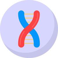 Dna Glyph Flat Bubble Icon vector