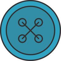 Cloth Button Line Filled Light Icon vector