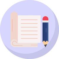 Notebook Glyph Flat Bubble Icon vector