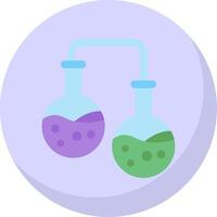 Experiment Glyph Flat Bubble Icon vector