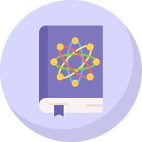 Physics book Glyph Flat Bubble Icon vector