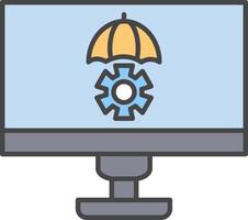 Risk Management Line Filled Light Icon vector