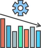 Management Line Filled Light Icon vector