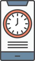 Time Line Filled Light Icon vector