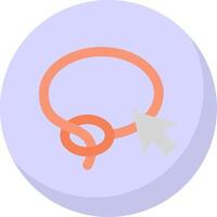 Lasso Glyph Flat Bubble Icon vector