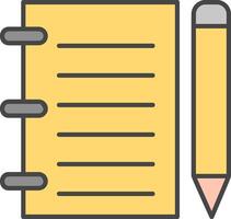 Notebook Line Filled Light Icon vector