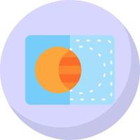 Opacity Glyph Flat Bubble Icon vector