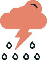 Thunder storm Vector Icon