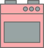 Stove Line Filled Light Icon vector