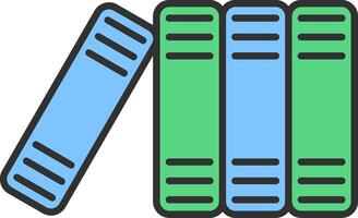 Files Line Filled Light Icon vector
