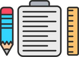 Clipboard Line Filled Light Icon vector